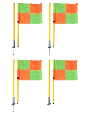 SET DE 4 BANDERINES DE CORNER DRB CON ESTACA Y RESORTE CON BOLSO