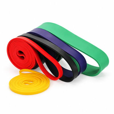 PACK DE 5 BANDAS ELASTICAS POWER BAND (AMARILLO-ROJO-NEGRO-MORADO-VERDE)1