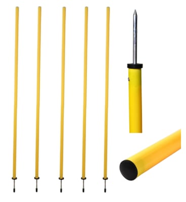 PACK DE 5 POSTES DE ENTRENAMIENTO CON ESTACA 170 CM AMARILLO1