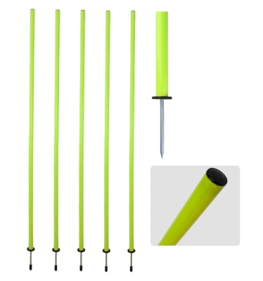 PACK DE 5 POSTES DE ENTRENAMIENTO CON ESTACA 150 CM VERDE