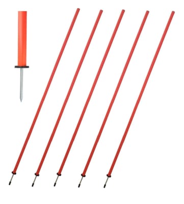 PACK DE 5 POSTES DE ENTRENAMIENTO CON ESTACA 150 CM NARANJA
