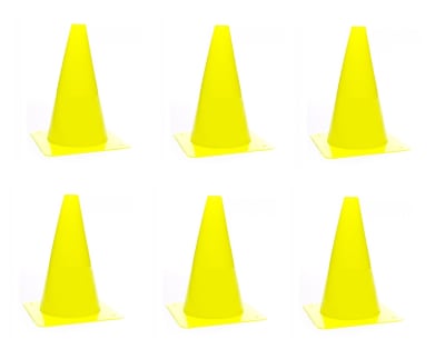 PACK DE 6 CONOS DE ENTRENAMIENTO 18 CM ALTURA AMARILLO