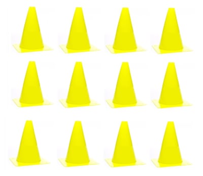 PACK DE 12 CONOS DE ENTRENAMIENTO DE 18 CM AMARILLO