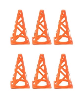 PACK DE 6 CONOS DE ENTRENAMIENTO CONTRA VIENTO 23 CM NARANJA1
