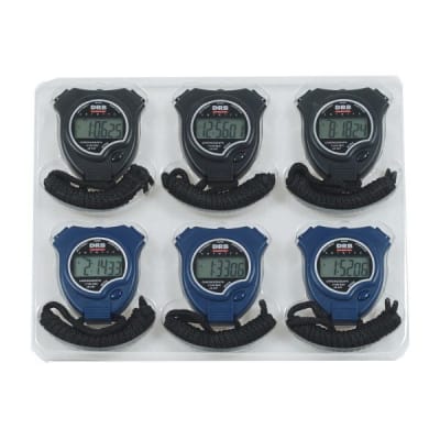 PACK DE 6 CRONOMETROS DE 2 MEMORIAS DRB MODELO JS-3071