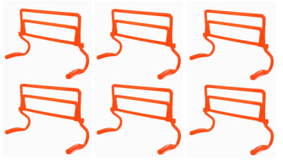 PACK DE 6 VALLAS DE AGILIDAD REGULABLE 4 ALTURAS NARANJA