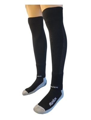 PACK CALCETA ANTIDESLIZANTE + MEDIA DE FUTBOL SIN PIE RUNICK TALLA ADULTO COLOR NEGRO1