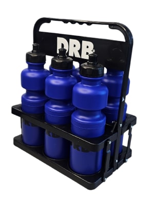 PACK PORTA BOTELLAS CON 6 BOTELLAS DE HIDRATACION COLOR AZUL