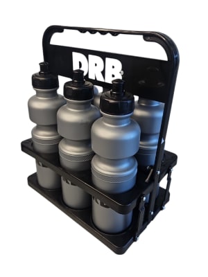 PACK PORTA BOTELLAS CON 6 BOTELLAS DE HIDRATACION COLOR GRIS