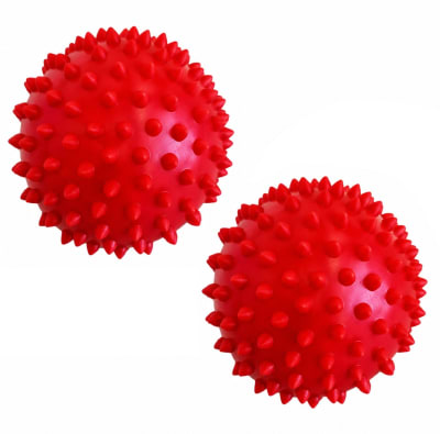 PACK 2 PELOTAS ERIZO 8 CM DIAMETRO COLOR ROJO1
