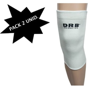 PACK DE 2 RODILLERAS ELASTICAS DRB COLOR BLANCO TALLA S