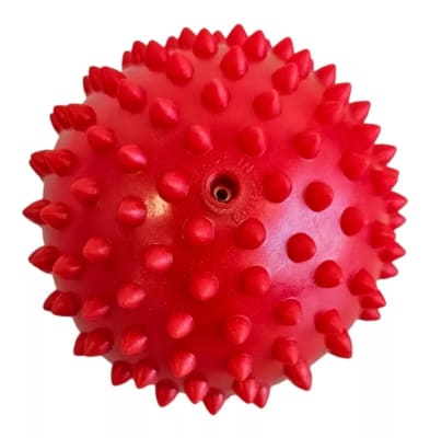 PELOTA DE MASAJE ERIZO 8 CM COLOR ROJO