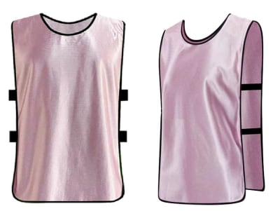 PACK 10 PETOS DEPORTIVOS ABIERTO CON ELASTICOS TALLA S-M ADULTO ROSADO