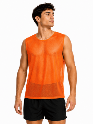 PACK 10 PETOS DEPORTIVOS CALADOS CERRADOS TALLA L-XL NARANJA