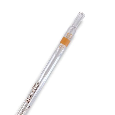 PIPETA GRADUADA CLASE A 10 ML CON 100 DIVISIONES 0,1 ML