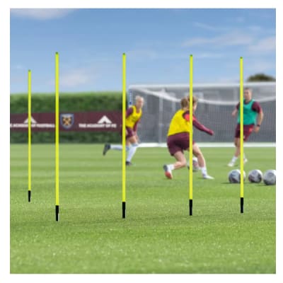 PACK DE 4 POSTES DE ENTRENAMIENTO CON ESTACA Y RESORTE 170 CM AMARILLO