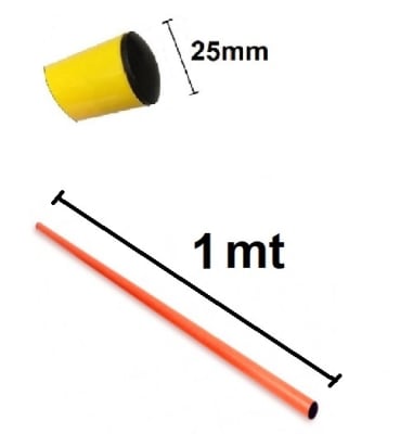 POSTE DE ENTRENAMIENTO 100 CM X 25 MM NARANJA FLUOR1