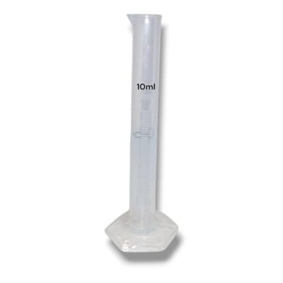 PROBETA PLASTICA 10 ML GRADUACION 0.2 ML GRABACION EN RELIEVE