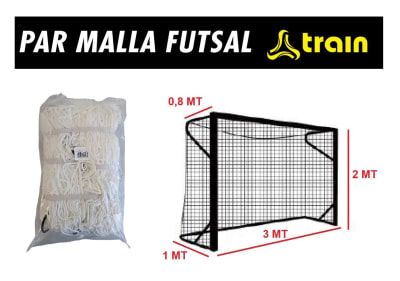 RED DE BABY FUTBOL TRAIN POLIETILENO 4.0 MM MEDIDA OFICIAL