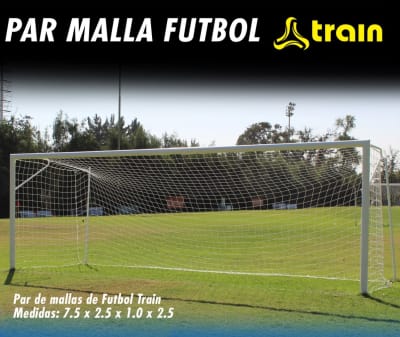 RED DE FUTBOL TRAIN POLIETILENO 4.0 MM MEDIDA OFICIAL