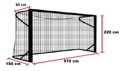 RED DE FUTBOLITO TORNADO POLIETILENO 2.0 MM MEDIDAS 5.1X2.2X0.8X1.5 METROS