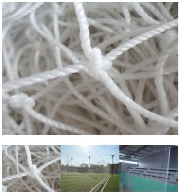 RED DE PROTECCION Y SEPARACION DE CANCHAS METRO CUADRADO NAYLON PERLON 6.0 MM