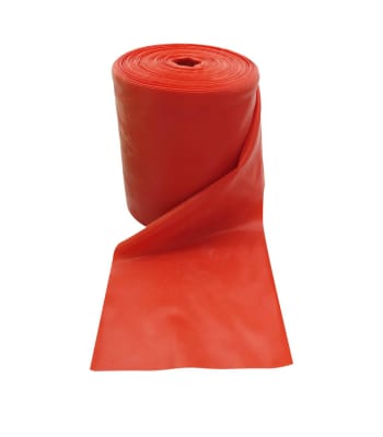 BANDA ELASTICA ROLLO 45 METROS  COLOR ROJO RESISTENCIA MEDIA 0.25 MM