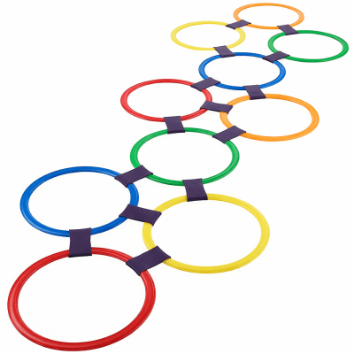 SET DE 10 AROS DE AGILIDAD 38 CM CON CLIPS