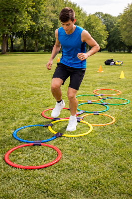 SET DE 10 AROS DE AGILIDAD 38 CM CON CLIPS