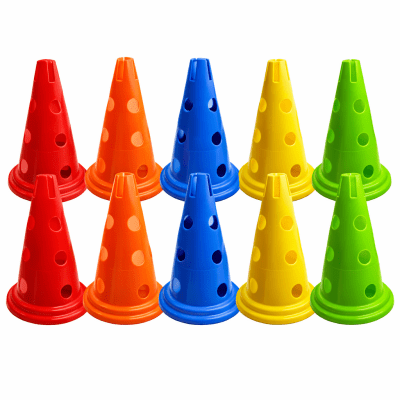 SET DE 10 CONOS PERFORADOS PARA POSTE Y ARO 32 CM CON BOLSO1