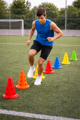 SET DE 10 CONOS PERFORADOS PARA POSTE Y ARO 32 CM CON BOLSO