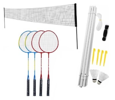 SET DE BADMINTON COMPLETO PARA 4 JUGADORES SET DE BADMINTON COMPLETO PARA 4 JUGADORES