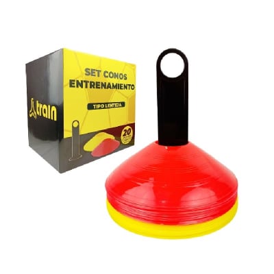 SET DE 20 CONOS TIPO LENTEJA MARCA TRAIN CON TOMADOR1
