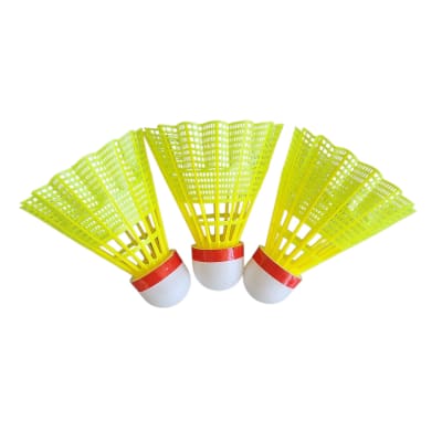 SET DE 3 PLUMILLAS DE BADMINTON PLASTICO-ESPUMA