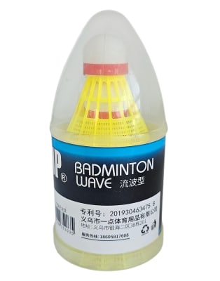 SET DE 3 PLUMILLAS DE BADMINTON PLASTICO-ESPUMA