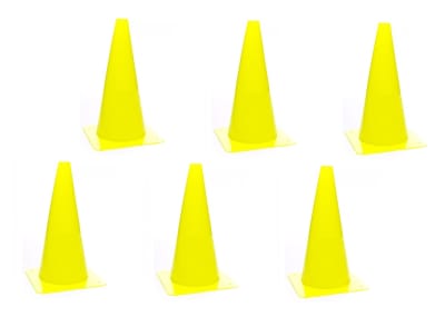 PACK DE 6 CONOS DE ENTRENAMIENTO DE 32 CM ALTURA AMARILLO