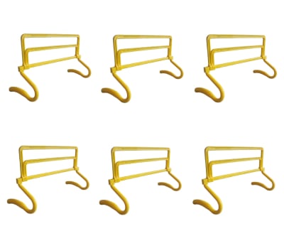 PACK DE 6 VALLAS DE AGILIDAD REGULABLE 4 ALTURAS AMARILLO