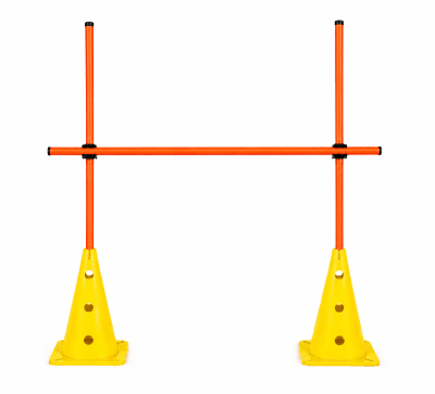 KIT DE CONOS PERFORADOS Y POSTES ENTRENAMIENTO TIPO H AMARILLO