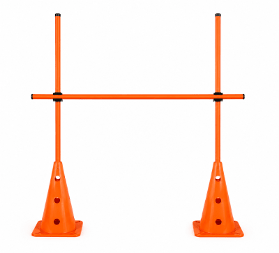 KIT DE CONOS PERFORADOS Y POSTES ENTRENAMIENTO TIPO H NARANJA1