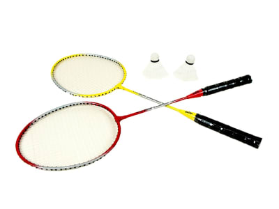 SET DE BADMINTON 2 RAQUETAS Y 2 PLUMILLAS SUFIX PARA NIÑOS