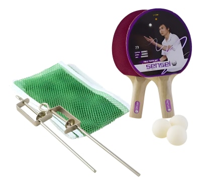SET DE PING PONG SENSEI COMPLETO 2 PALETAS + 3 PELOTAS + RED1