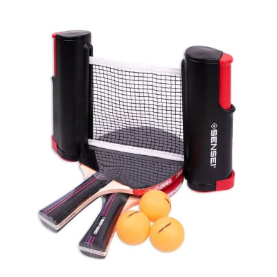 SET PING PONG INSTANT 2 PALETAS + 3 PELOTAS + RED RETRACTIL