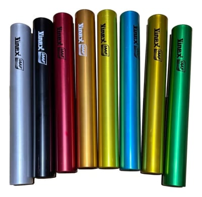 SET DE 8 TESTIMONIOS DE ATLETISMO ALUMINIO TALLA ADULTO MARCA VINEX