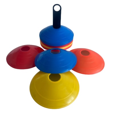 SET DE 40 CONOS TIPO LENTEJAS 4 COLORES