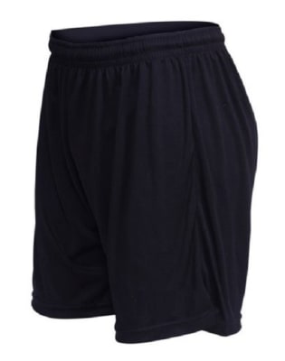 SHORT DE FUTBOL DRB NEGRO LISO COSTURAS REFORZADAS