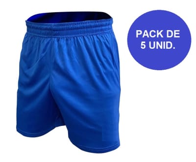 PACK 5 UNIDADES SHORT DRB AZULINO LISO TALLA M COSTURAS REFORZADAS