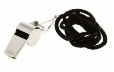 SILBATO DE ARBITRO METALICO CON CORDON SILBATO DE ARBITRO METALICO CON CORDON