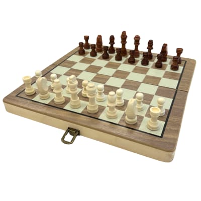 TABLERO DE AJEDREZ DE MADERA MAGNETICO 30X30 CM1