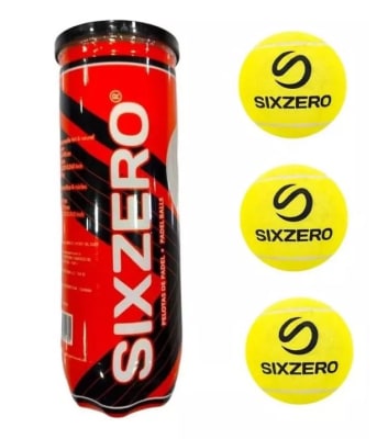 TARRO DE 3 PELOTAS DE PADEL SIXZERO MODELO CLASSIC1