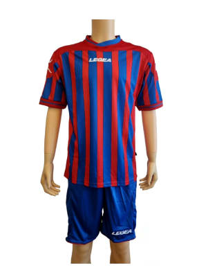 PACK 15 UNIFORMES DE FUTBOL LEGEA MODELO SALONICCO AZUL/ROJO